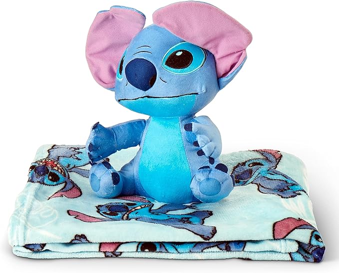 Northwest Lilo & Stitch Classic Palms Character Hugger Pillow & Silk Touch Throw Blanket Set, 40" x 50"
