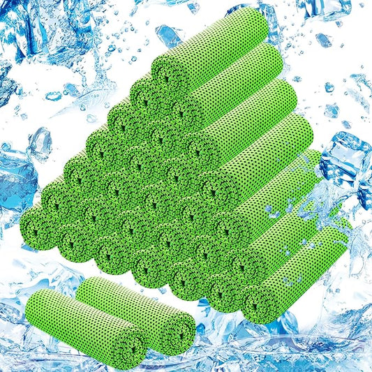 30Pack Cooling Towels for Neck and Face (40"x12"), Ice Microfiber Cooling Towels Bulk for Workout Chill Sweat Towels Cooling Neck Wraps for Gym Yoga Golf Running Sport