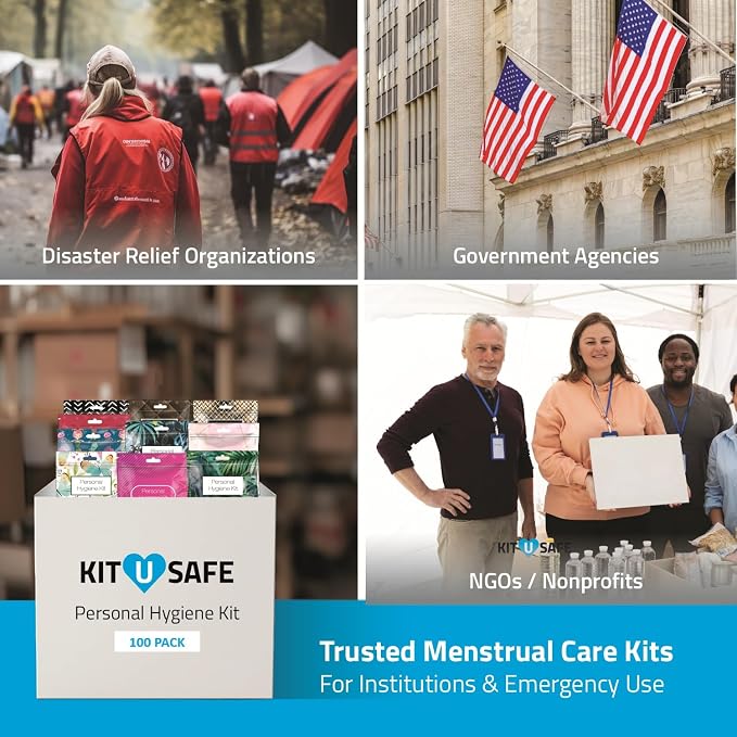 Bulk Period Kits (Assorted Colors) – Prefilled Menstrual Hygiene Kits with Tampon, Pad & Feminine Wipes | Individually Wrapped for Schools, Shelters & Outreach Programs (1000)