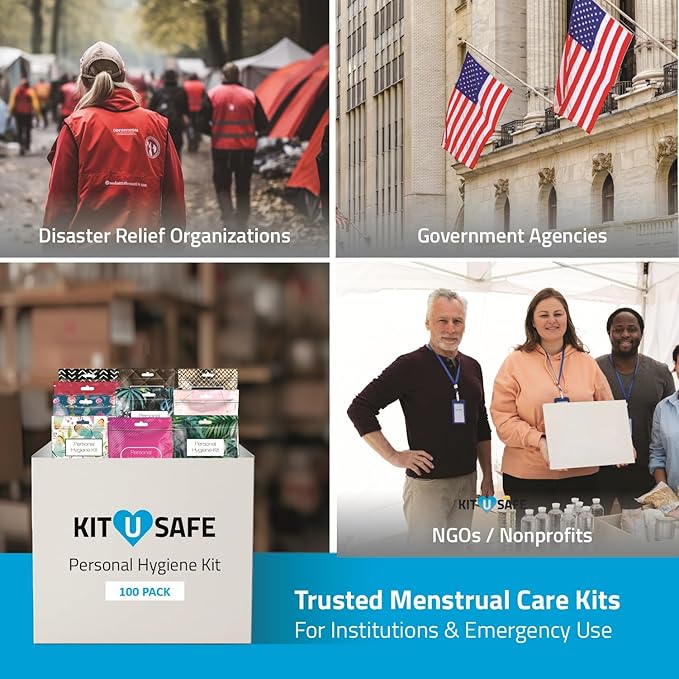 Bulk Period Kits (Assorted Colors) – Prefilled Menstrual Hygiene Kits with Tampon, Pad & Feminine Wipes | Individually Wrapped for Schools, Shelters & Outreach Programs (500)