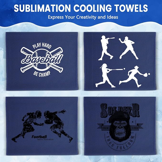 Hosuly 30 Pack Cooling Towels, 40"x12" Ice Breathable Soft Chilly Sweat Rag Microfiber Workout Rags for Gym Cooling Towels for Neck and Face for Yoga Golf Sport Running