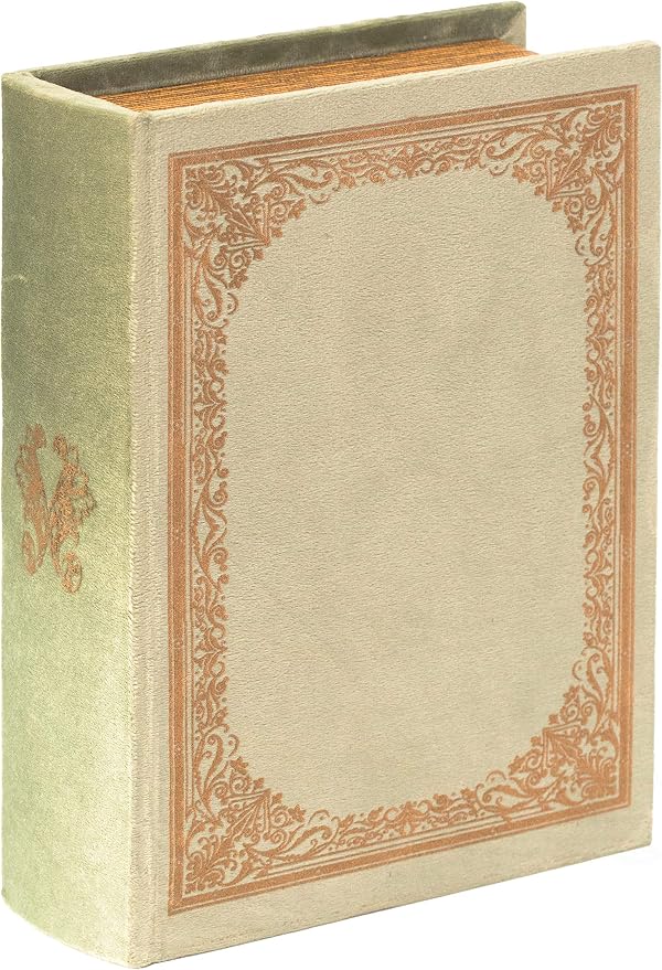 Vintiquewise Decorative Vintage Book Shaped Trinket Storage Box - Antique Green