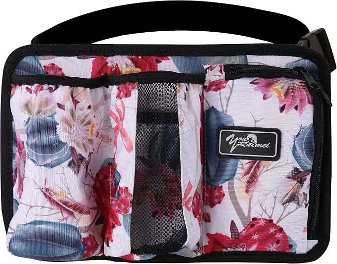 Massage Bottle Bag - Therapist Holster for Lotion & Oil, Flower color (9d3KD-Hua)