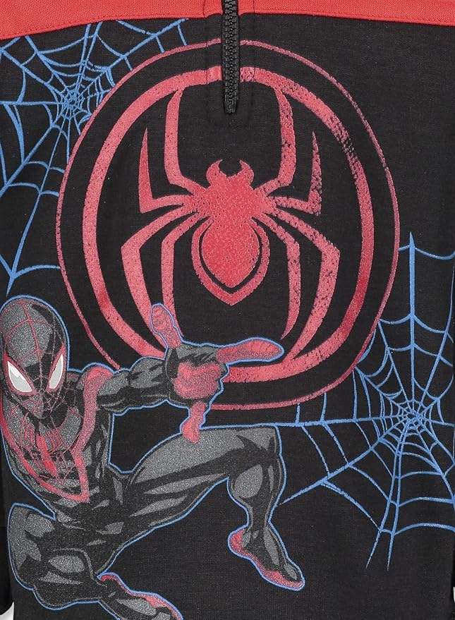 Marvel Avengers Spider-Man Fleece Half Zip Hoodie Toddler to Big Kid Sizes (2T - 18-20)