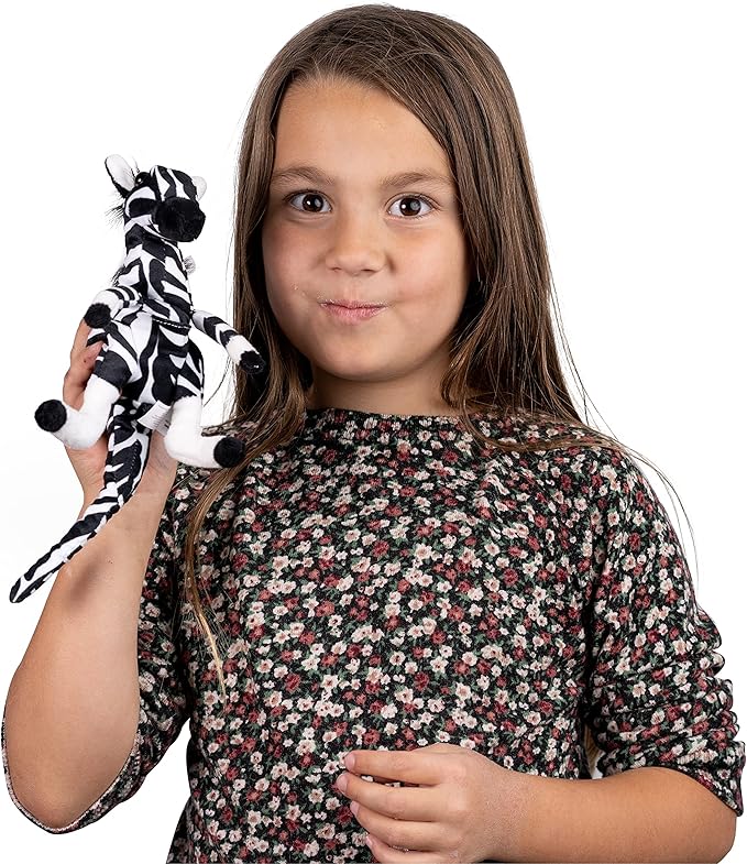 Randimals Randimini Collection Zebra Kangaroo Called Zangaroo. Floppy Plush Bean Filled Toy 6.5”, Soft & Huggable, Premium Quality Hybrid Animal Friend Encourages Adventure & Imagination
