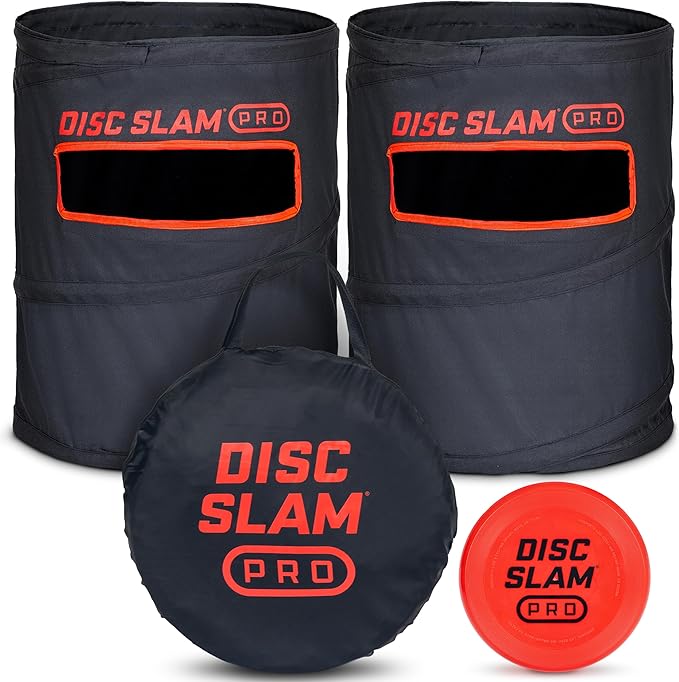 GoSports Collapsible Portable Disc Slam Game for Teens & Adults - 4-Player Team Game for Beach Party, Campsite, Family Cookout and Picnic - Classic or PRO