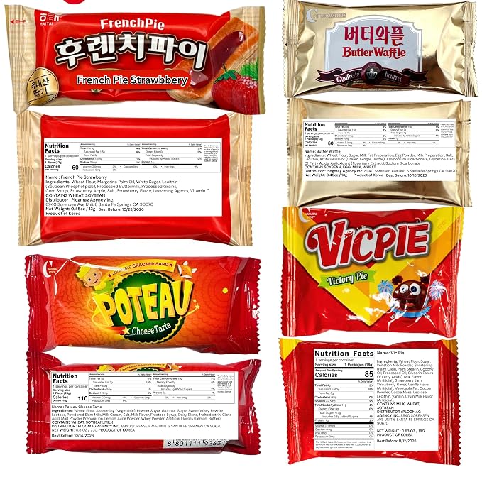 Korean snack box 50 Count - Korean snack Gift Set with Kimchi Seaweed, Ramen, Cookies, Crackers, Candy & Coffee Sticks