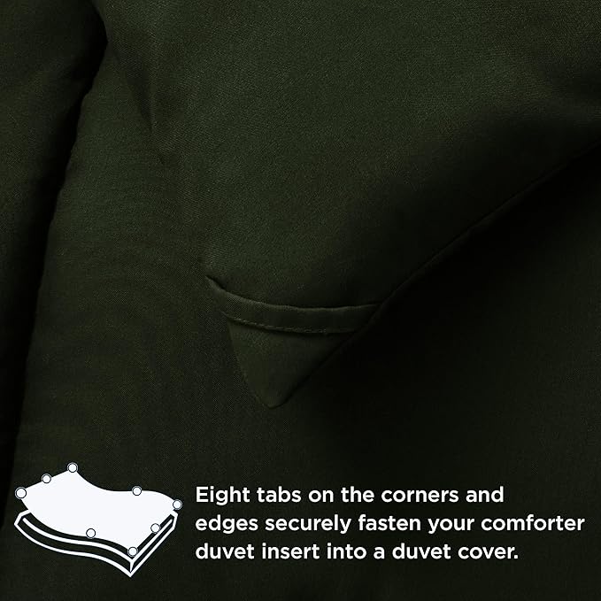 Bedsure Comforter Duvet Insert - Quilted Comforters Twin XL Size, All Season Duvet, Down Alternative Bedding, with 8 Tabs, Gifts for Women/Men, Olive Green, Twin XL 92 x 68 Inches