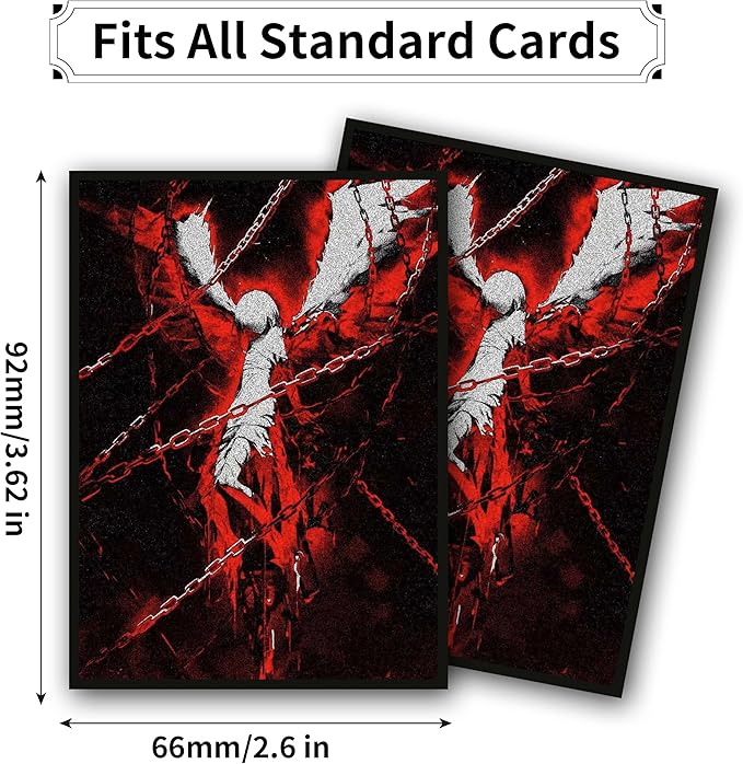 MTG Card Sleeves, Ultra Clear Front & Matte Finish Back, 100 Count Standard Size Matte Art Sleeve for Magic The Gathering (Angel)
