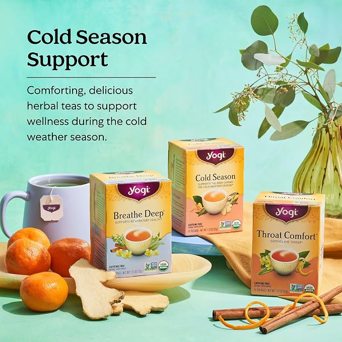 Yogi Tea Immune Support Tea Variety Pack - 16 Bags per Pack (3 Packs) - Immunity Support Sampler Set - Sweet Lemon Everyday Immune, Honey Chai Turmeric Vitality & More