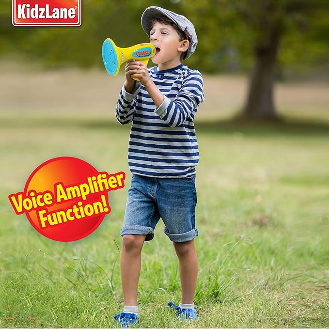 Kidzlane Voice Changer for Kids - Kids Microphone Toy with LED Lights and 5 Different Sound Effects - Voice Changer for Girls, Boys, Teens Age 5 Years and Up - Blue