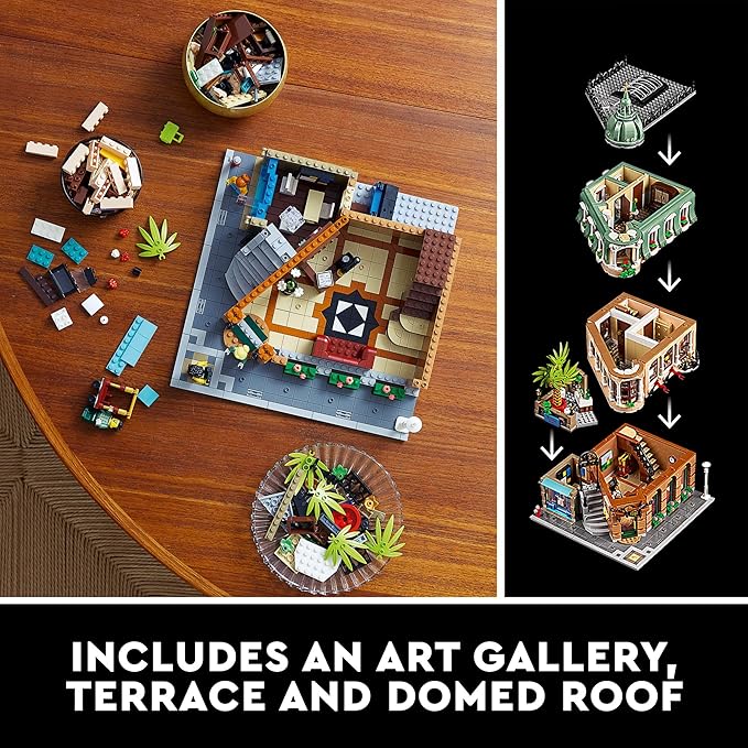 LEGO Icons Boutique Hotel Model Kits - Bedroom or Office Decor for Men & Women, Ages 18+ - Building Blocks for Adults for Display - Gift Idea - 10297