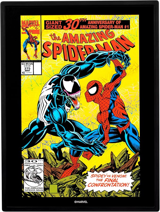 FANDROP MV02-Spider-Man VS. Venom, FANDROP Combines A Displayable Diorama, Artifacts & Scene Marker That Creates an Elite Display to Enhance Any Spider-Man Collection, 4 Marvel FANDROPS to Collect