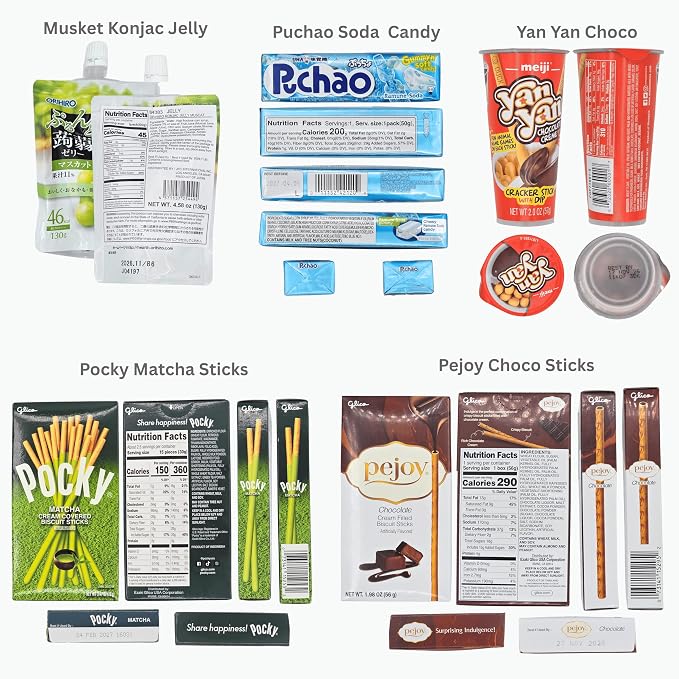 DOTORI SNACK BOX Premium Full-Size Snacks (2.5 lbs) - Japanese & Korean Flavor Journey | Assorted Sweet Candies, Biscuits & Crisps | Care Package for Birthday, College, Office or Treat Yourself