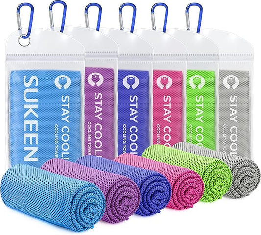 Sukeen Cooling Towel (40"x12") for Neck & Head - Soft Breathable Chilly Sweat Towel for Yoga, Golf, Gym, Camping, Running, Workout & More Activities