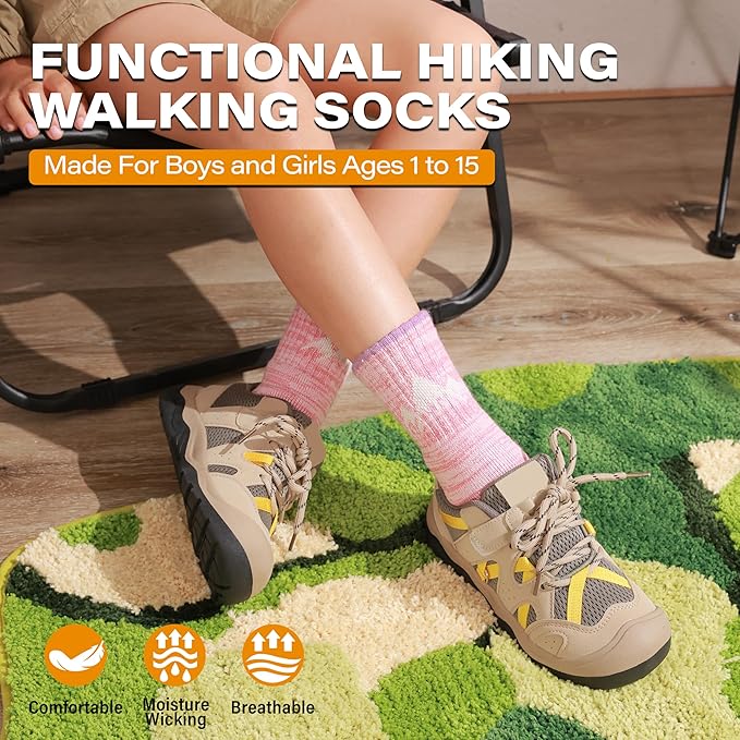 ANTSANG Kids Toddlers Boys Girls Merino Wool Hiking Athletic Thermal Warm Winter Socks