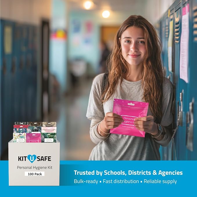 Bulk Period Kits (Assorted Colors) – Prefilled Menstrual Hygiene Kits with Tampon, Pad & Feminine Wipes | Individually Wrapped for Schools, Shelters & Outreach Programs (1000)