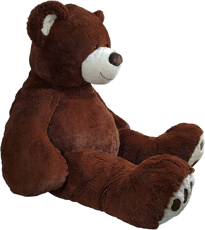 Anico 59" Tall (5 Foot) Giant Plush Bear, Stuffed Animal, Dark Brown Teddy Bear with Smiling Face. Premium Stuffed Toy Teddy Bear, Perfect for Girlfriend, Kids, Valentine's Day, Christmas!