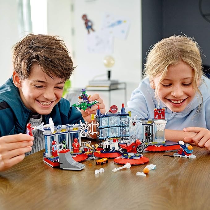 LEGO Marvel Spider-Man Attack on The Spider Lair 76175 Cool Building Toy, Featuring The Spider-Man Headquarters; Includes Spider-Man, Green Goblin and Venom Minifigures