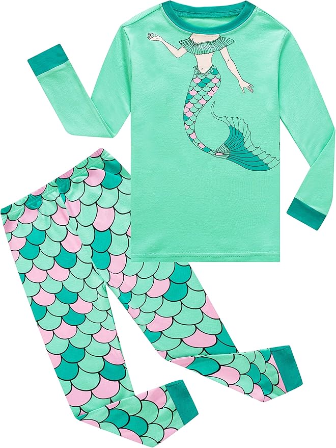 Family Feeling Kids & Toddler Girls Boys Pajamas 2 Piece Pjs Set 100% Cotton Sleepwear