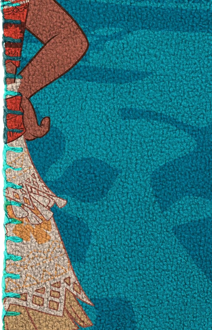 Jay Franco Kids Plush Throw Blanket – Soft & Cozy Fleece Throw for Bedroom & Couch Décor, Official Licensed Product, Teal - Moana, 40x50 - Travel Blanket