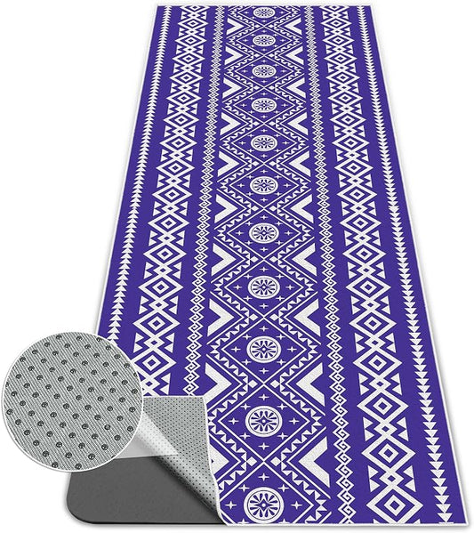 Yoga Towel,Absorbent Yoga Mat Towel for Hot Yoga Non Slip,Stylish Prints,Ideal for Workouts,Hot Yoga,Bikram,Pilates Equipment,72 x 27 in,Arranged Triangle Geometry
