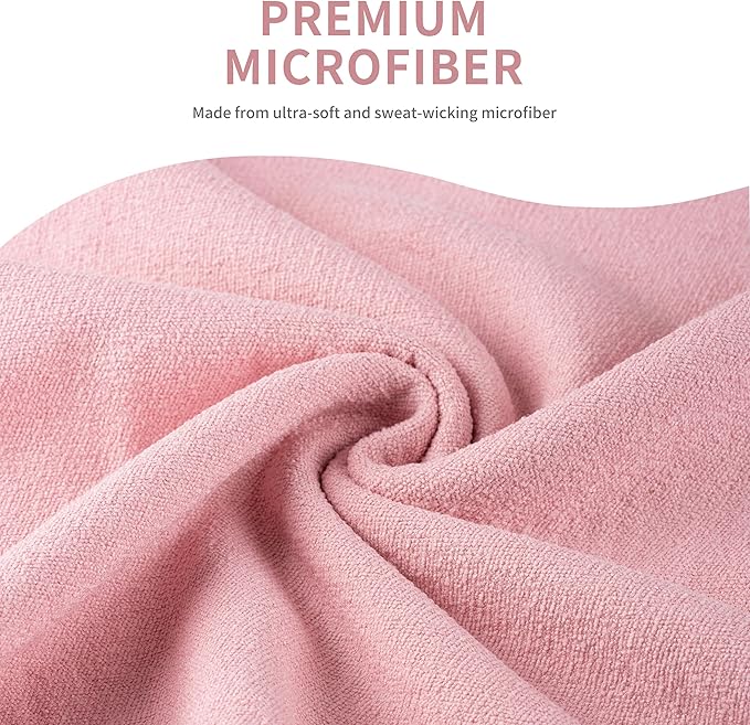 MICROFI New Microfiber Hot Yoga Towel Mat, 24 x 72 inches, with Non-Slip Silicone Grip, Secure Fit Elastic Straps