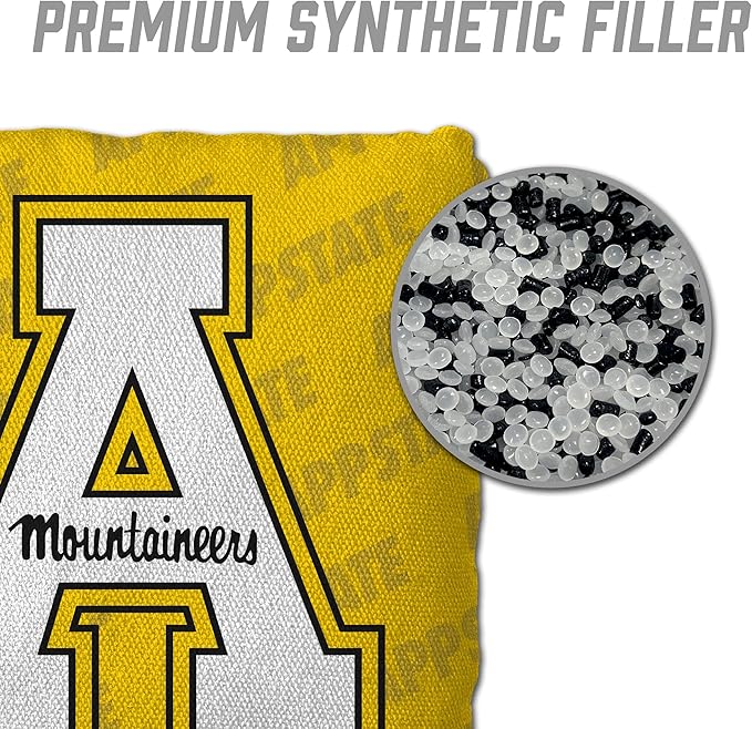 YouTheFan Officially-Licensed NCAA Set of 4 Cornhole Bags - All Weather Regulation 6” x 6” Size - 16oz Weight - Designed in USA