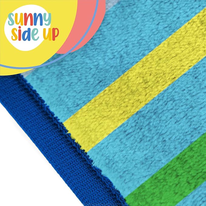 Sunny Side Up Disney Mickey Mouse Plush Throw Blanket - Measures 46 x 60 Inches - Super Soft & Cozy Stripes Fleece Kids Bedding
