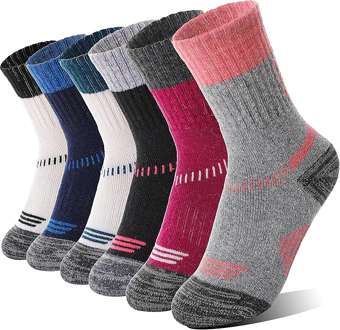 ANTSANG Kids Toddlers Boys Girls Merino Wool Hiking Athletic Thermal Warm Winter Socks