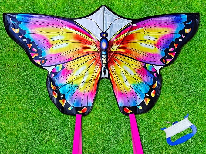 HONBO Butterfly Kites for Kids & Adults, Easy to Fly for Beginners, Each Kite with 300ft Line Handle,Beginner Kite for Kids Ages 4-8,Beach Kites for Outdoor Activities & Family Trip