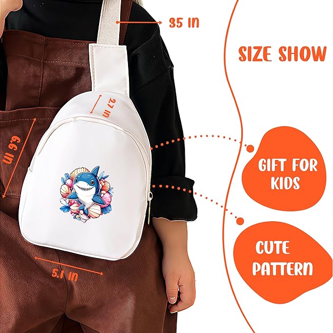 Shark Mini Sling Bag, Crossbody Bag, Toddler Purse For Kids Girl, Birthday Gift For 4 5 6 7 8 9 10 11 12 Year Old Gifts For Daughter, Granddaughter, Sister, Niece!