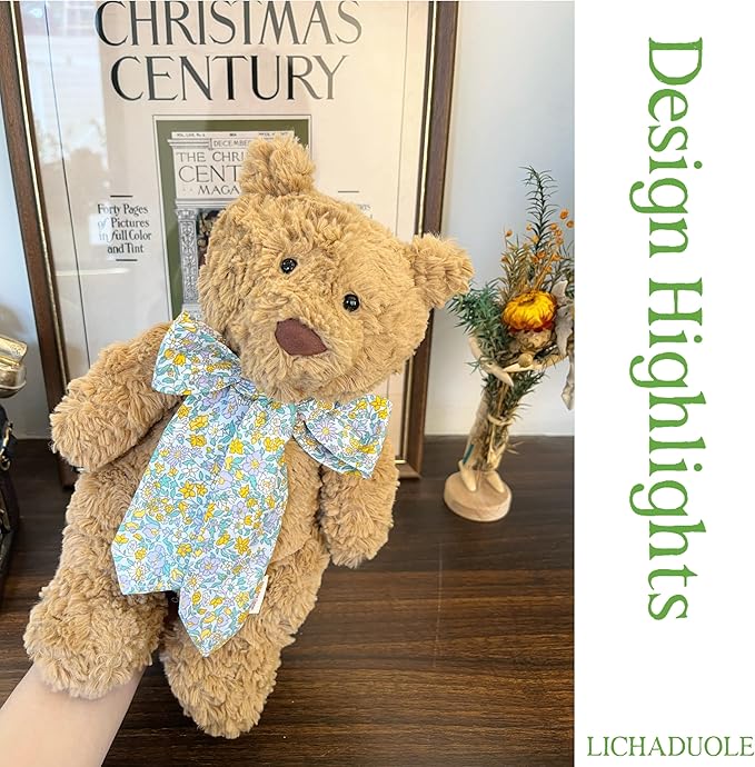 9-12''/30cm Stuffed Animals Clothes White Knit Sweater & Scarf Set for Bashful Bunny and Teddybear（NO Doll） (Yellow)