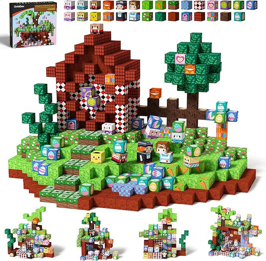 GobiDex 100PCS Magnetic Blocks Kids Building Toys for Boys Girls 3+, Game-Based Build MagWonder with Magnet Construction Toys, STEM Sensory Gift for Birthday
