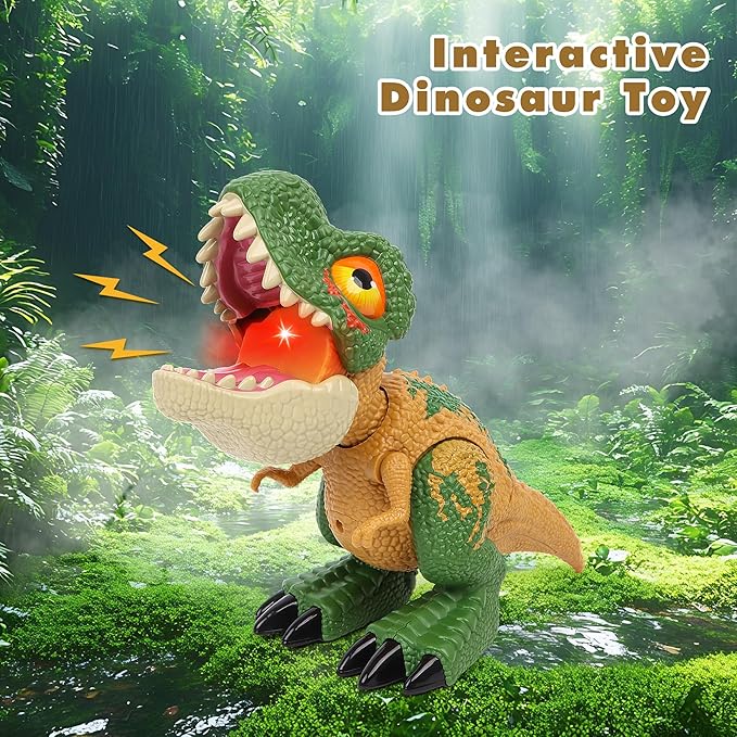 Dinosaur Toys for Kids Ages 3-7, Best Birthday Gifts for 3 4 5 6 7 Year Old Boys, Ideal Education Dino Toy with Mist Spray & Roaring Sounds