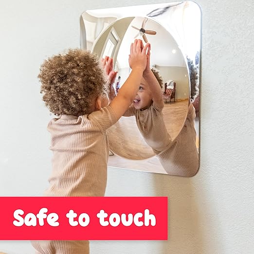 Spark & Wow Sensory Wall Toddler Mirror | Large | 1 Bubble | for Ages 6m+ | Easy-to-Clean Acrylic | Stimulate Cognitive Development