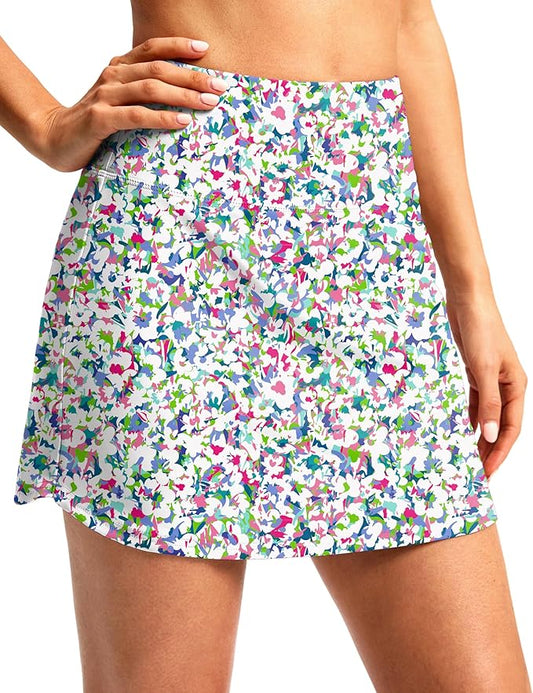 G Gradual 16"/18" Skorts for Women Golf Skirt with 2 Pockets Summer Casual | Built-In Shorts, High Waist, Soft 4-Way Stretch, Breathable Mesh Liner, Tennis Pickleball Athletic Wear, Easy To Match