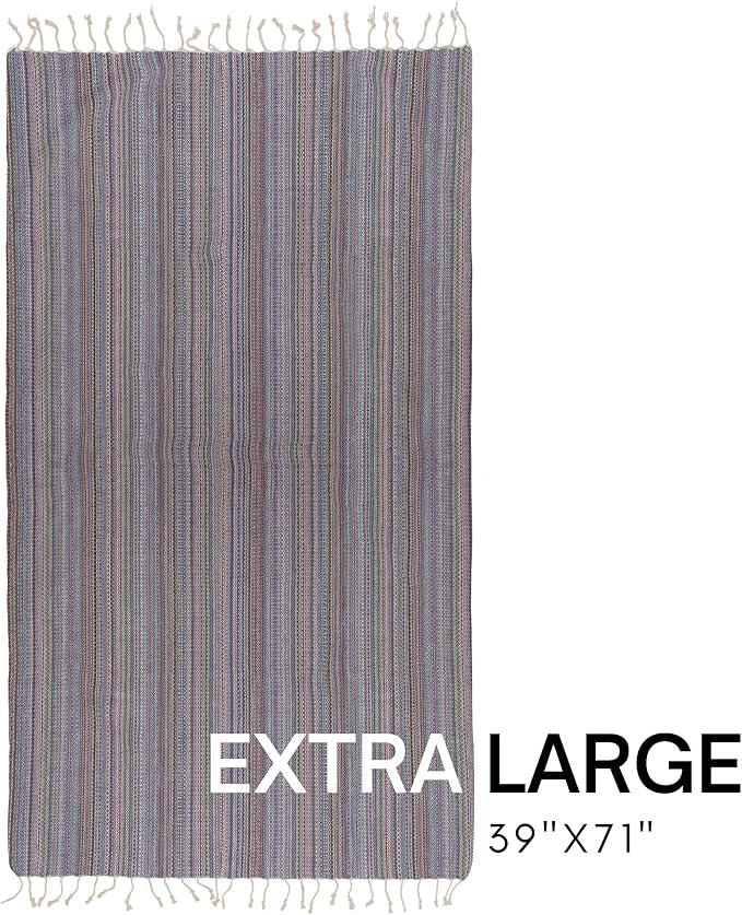 BAY LAUREL Turkish Beach Towel with Travel Bag 39 x 71 Quick Dry Sand Free Lightweight Large Oversized Towels Light