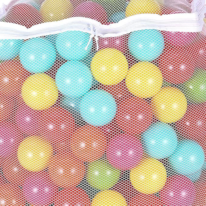 BalanceFrom Play Pit Balls Toy Set for Kids with Mesh Bag, Rainbow or Pastel Colors – Crush-Proof Plastic for Ball Pits, Playhouses, Bounce Houses, Pools, Tents, and Birthday Parties