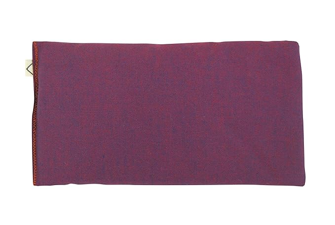 Unscented Flax Eye Pillow - soft & soothing cotton naturally calming colors - weighted yoga massage headache sleep made USA - pink purple maroon berry
