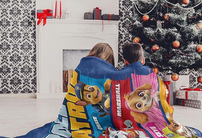 NORTHWEST Paw Patrol Micro Raschel Throw Blanket, 46" x 60", Patrol Roll