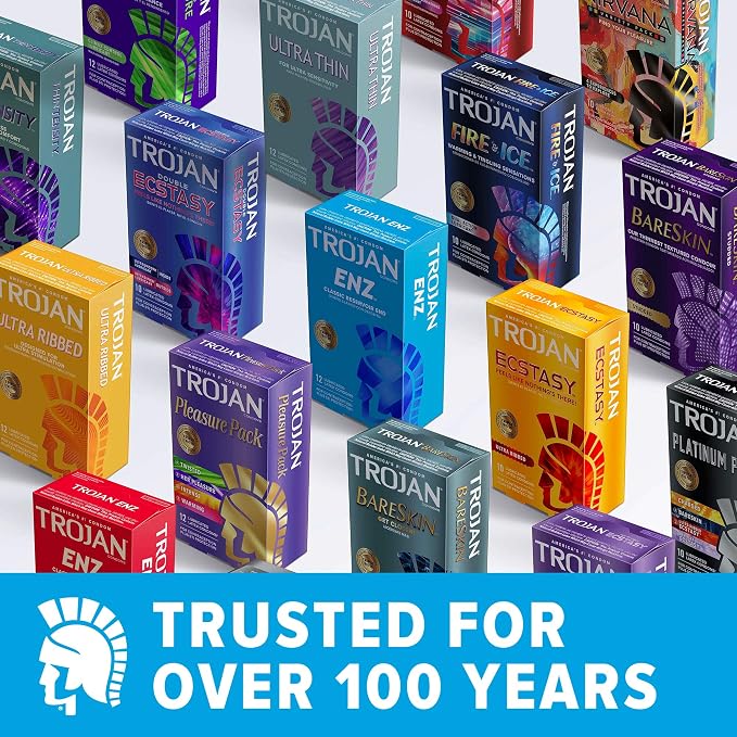 TROJAN Extended Pleasure Condoms | Climax Control | 12 Count | Pack of 2