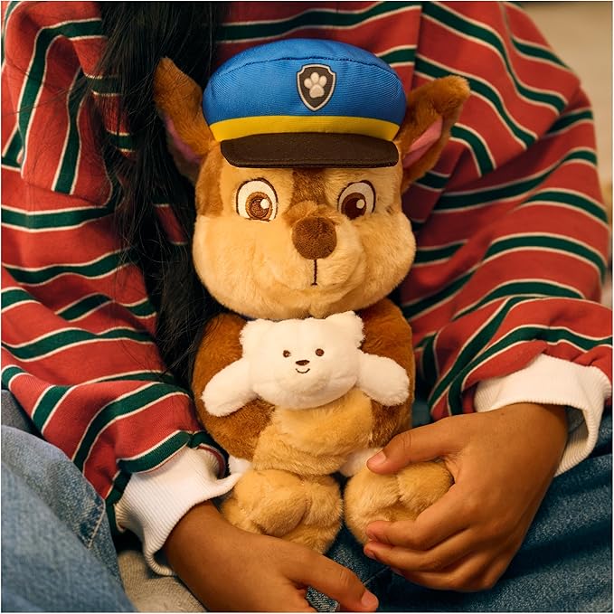 Paw Patrol GUND Chase with Snuffles Teddy Bear, Official Chase Plush Toy, Dog Stuffed Animal for Ages 1 and Up, 9.5”