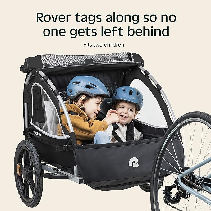 Retrospec Rover Kids Bicycle Trailer Single and Double Passenger Children’s Foldable