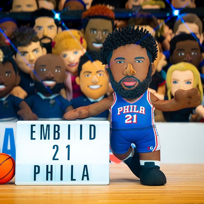 Bleacher Creatures Philadelphia 76ers Joel Embiid 10" NBA Plush Figure - A Superstar for Play or Display