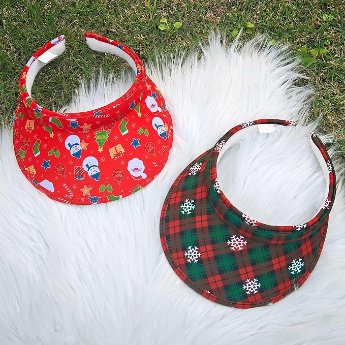 2 Pack Sun Visor Hats Women Men Clip On Wide Brim Visors Hat Outdoor Sports Golf Beach Travel Tennis Caps
