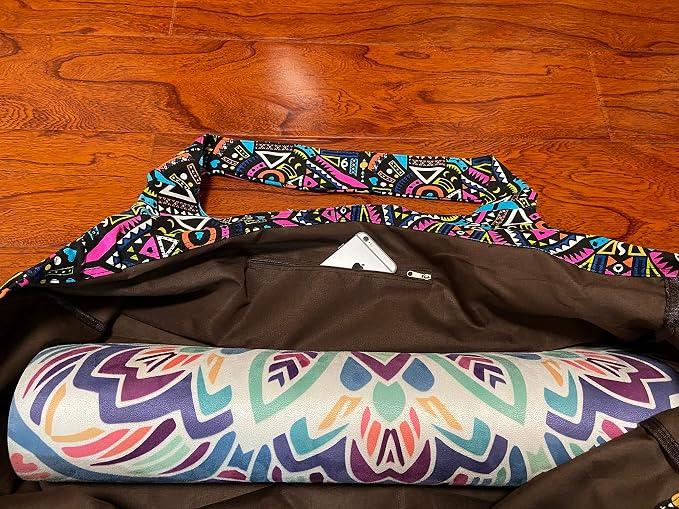 Aozora Yoga Mat Bag Large Yoga Mat Tote Sling Carrier with Pockets Fits Mats with Multi-Functional Storage Pockets Light and Durable