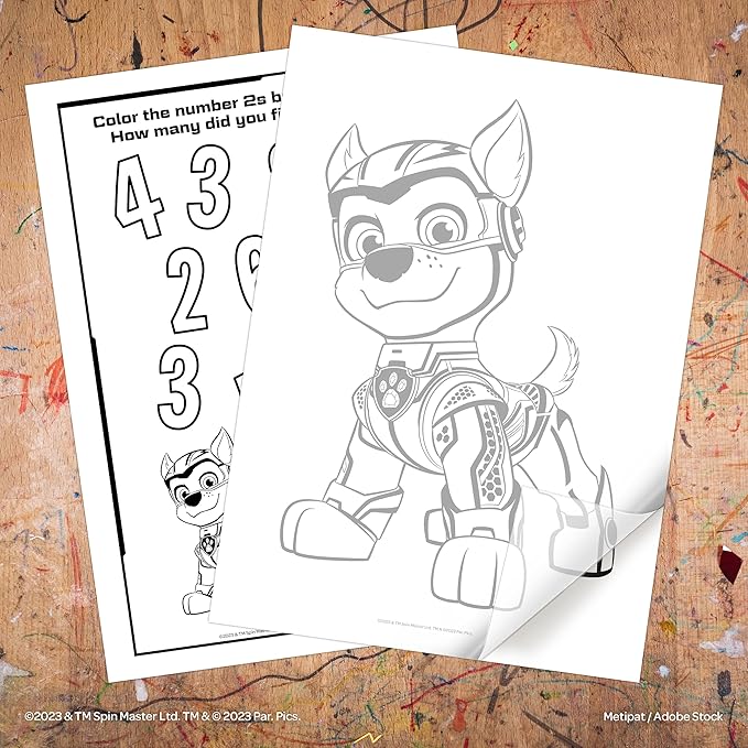 PAW Patrol The Mighty Move 48 Page Color and Trace Coloring Activity Book, Bendon 58600