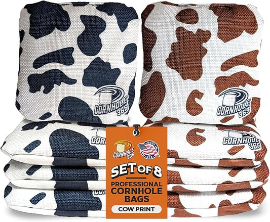 Cornhole365 - Stick & Slide - Professional Corn Hole Bag - Heavy-Duty Double-Stitched Polyester Fabric & Resin Filling for All-Weather - Versatile Regulation Size Cornhole Bean Bags - Set of 8