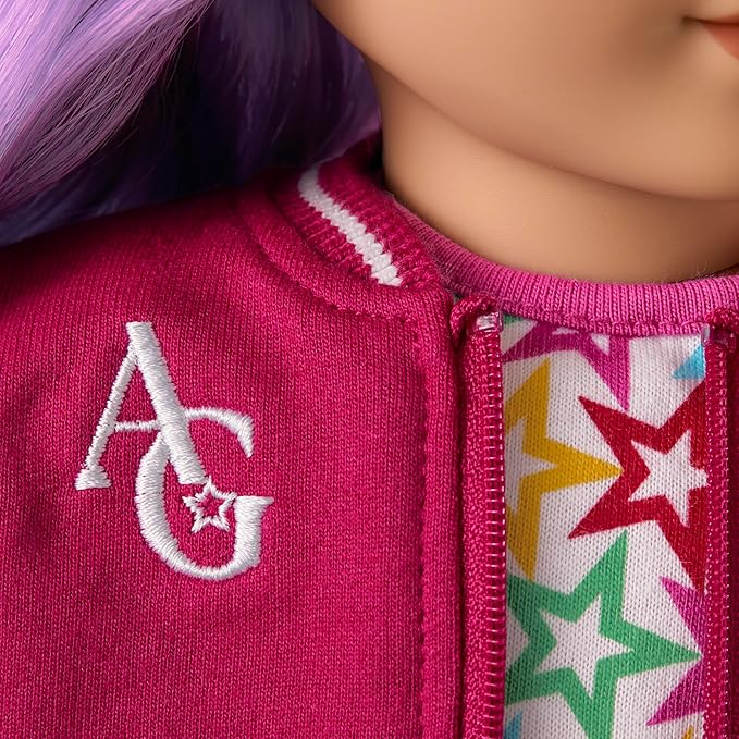 American Girl, Truly Me 18-inch Doll #116 with Light-Blue Eyes, Wavy Purple-and-Pink Hair, Light Skin, for Ages 6+